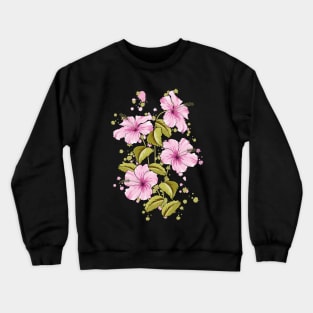 Hibiscus Flowers Crewneck Sweatshirt